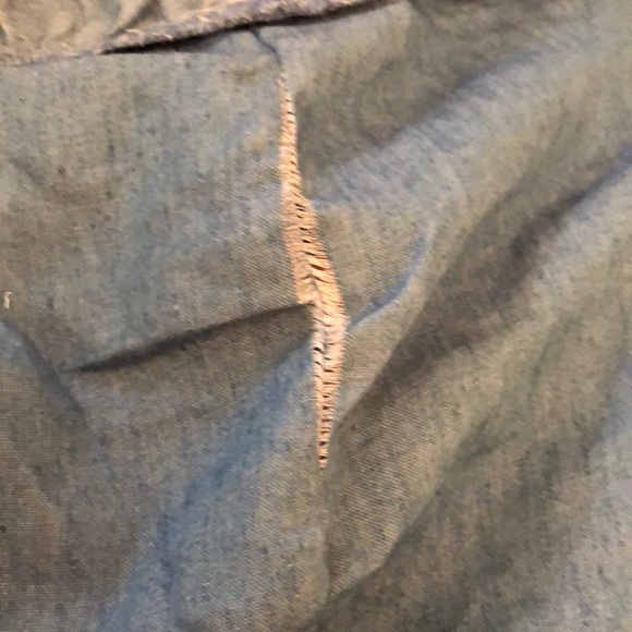 Cute denim-like open shoulder shirt - Picture 4 of 4